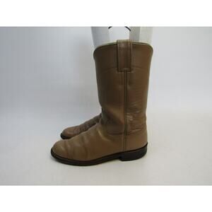 Justin Womens Size 5 B Brown Leather Roper Cowboy Western Boots